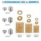 Yescom Grommet Tool Kit #0/#2/#4 Die Hole Puncher 900pcs Eyelets Press Machine — photo 6