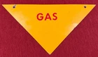 Vintage 1960s-70s GASOLINE Gas Station Sign Pump TRIANGLE