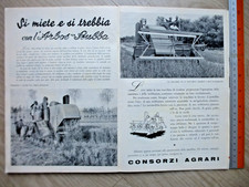 Pubblicità ARBOS-BUBBA mietitrebbia "SI MIETE E SI TREBBIA" - 2/1956