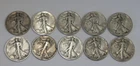 (10) US Walking Liberty Half Dollars Ave Cir