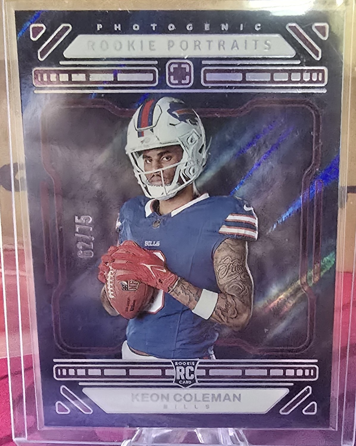 2024 Panini Photogenic - Rookie Portrait Keon Coleman #161 Purple /75 (RC)