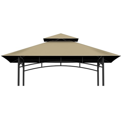 #ad Grill Gazebo Replacement Top 5 * 8 Outdoor BBQ Top Cover Double Layer Khaki $58.99