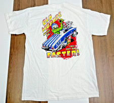 Gildan Mens Size L White Graphic Mopar Collectors Shirt Racing Cars Funny