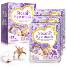 Steam Eye Mask 12 Packs Warming Eye Mask Self Heating Eye Mask Sleep Mask Heated