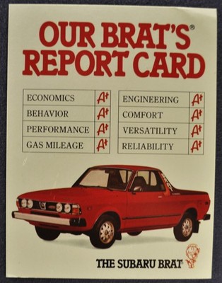 1979 Subaru Brat 4WD Postcard Excellent Original 79