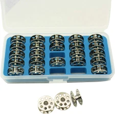 Cutex Pack of 25 Juki DU-141, DU-1181N Bobbins with Storage Case