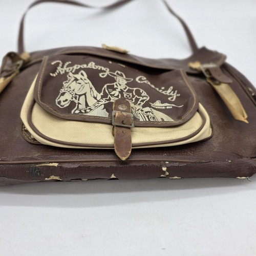 Bolso Mensajero Hopalong Cassidy De Colección Insignia Sheriff Niños Western Horse Vaquero - Imagen 4 de 10
