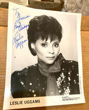 LESLIE UGGAMS ACTRESS SINGER  Inscribed Signed 8X10 B & W  Auto Photo / COA