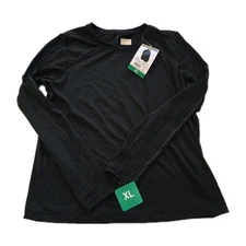 Mondetta Women's Long Sleeve Active Top with Thumb Holes, Black Size XL WH9