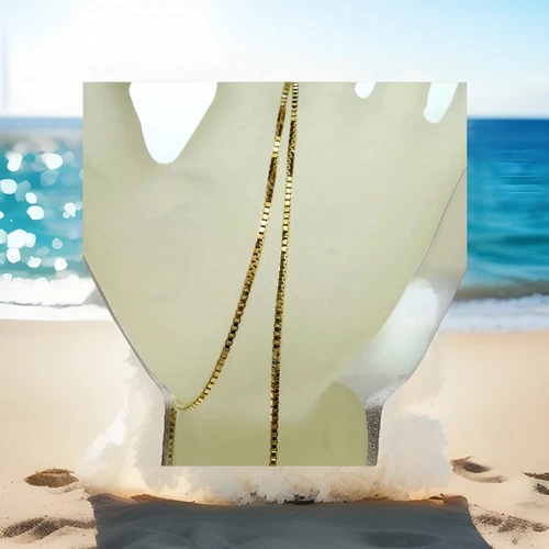 8K 333 Yellow Gold Venetian Chain Necklace Gold Chain 71cm