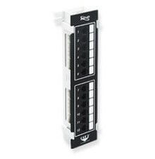 Patch panel vertical cat 5e 12-port