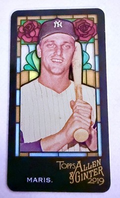 2019 Topps Allen & Ginter ROGER MARIS Stained Glass Mini SSP /25 Yankees #128