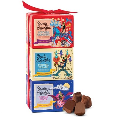 Monty Bojangles Cocoa Dusted Truffles Gift Tower (Movie Night - 3 x 100g 300g 