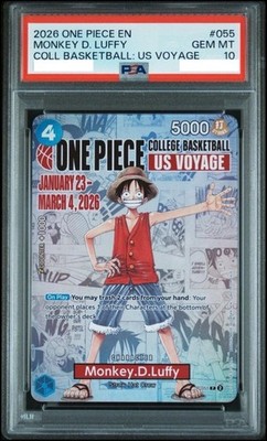 【CGC Gem Mint 10 超美品】P-055 Luffy Promo PSA 10 Luffy P-055 One Piece College Basketball US Voyage English