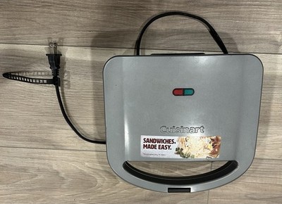 Cuisinart Sandwich Toaster WM-SW2N1 700W Silver Non-Stick Electric Grill