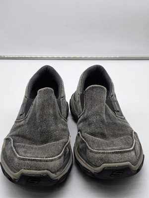 Skechers Relaxed Fit Shoes Men 9 Gray RESPECTED-FALLSTON 