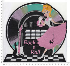 Rock N Roll Hot Rod Jukebox Dancer Large Jacket Back Patch cm Wide Ebay