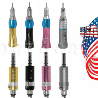 NSK Style Dental Low Speed Straight/Air Motor Handpiece E-type 4Hole Colors MX