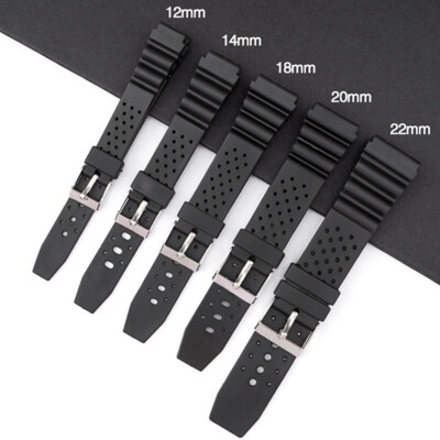 Schwarzes Harz Uhrenarmband für CASIO Sporttaucheruhr Kautschuk Ersatzband