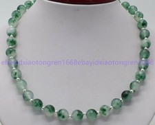 Fashion Natural 10mm Green Jade Round Gemstone Beads Jewelry Necklace 18"