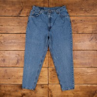 Vintage Levis 950 Jeans 36 x 30 USA Made 90s Stonewash Tapered Blue Womens