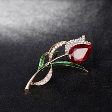 Elegant Crystsl Flower Brooch Pin for Women,Fashion Jewelry Gifts
