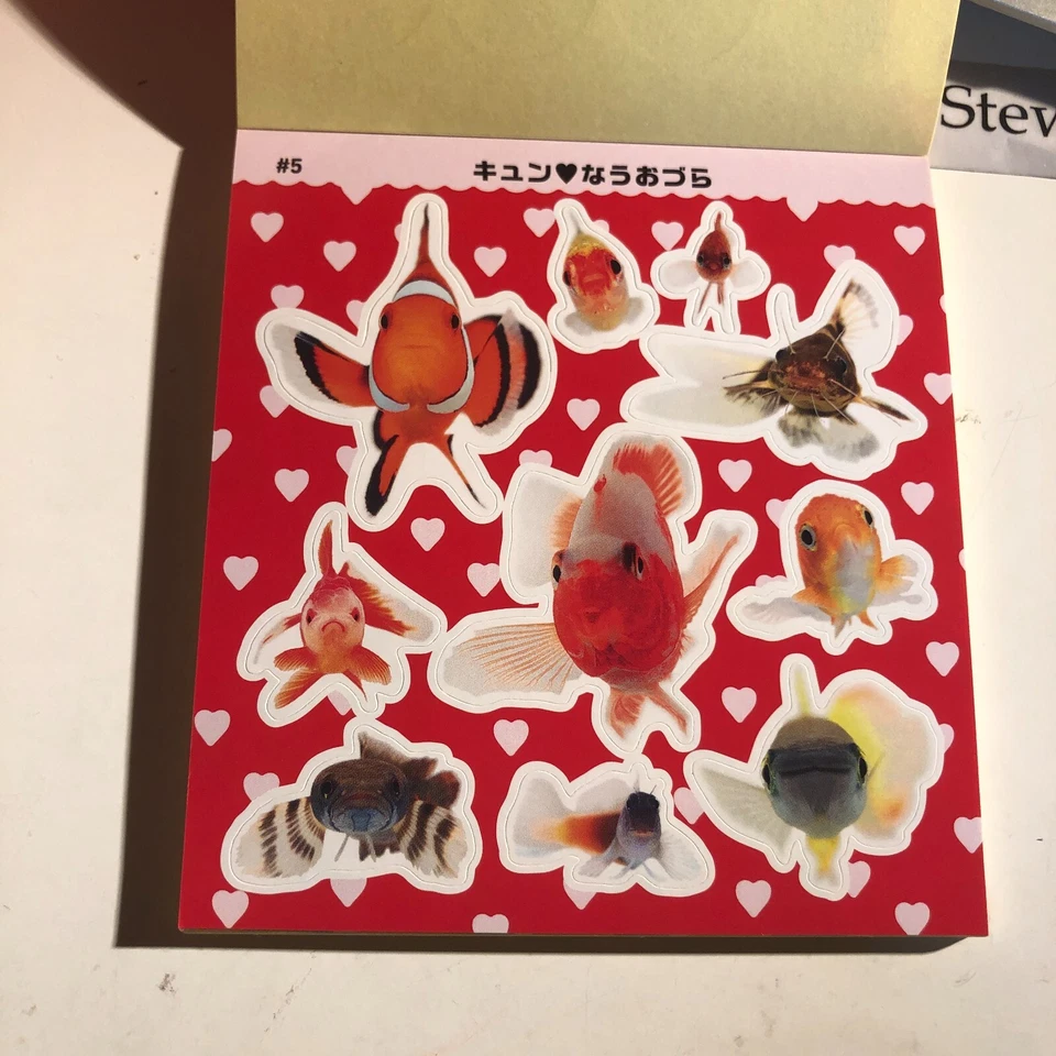 Uozura Fish Heads Stickers book 274 Japanese stickers - Image 2 of 4