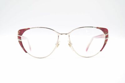 Vintage Papi 7 53[]16 125 Gold Rot oval Brille eyeglasses NOS