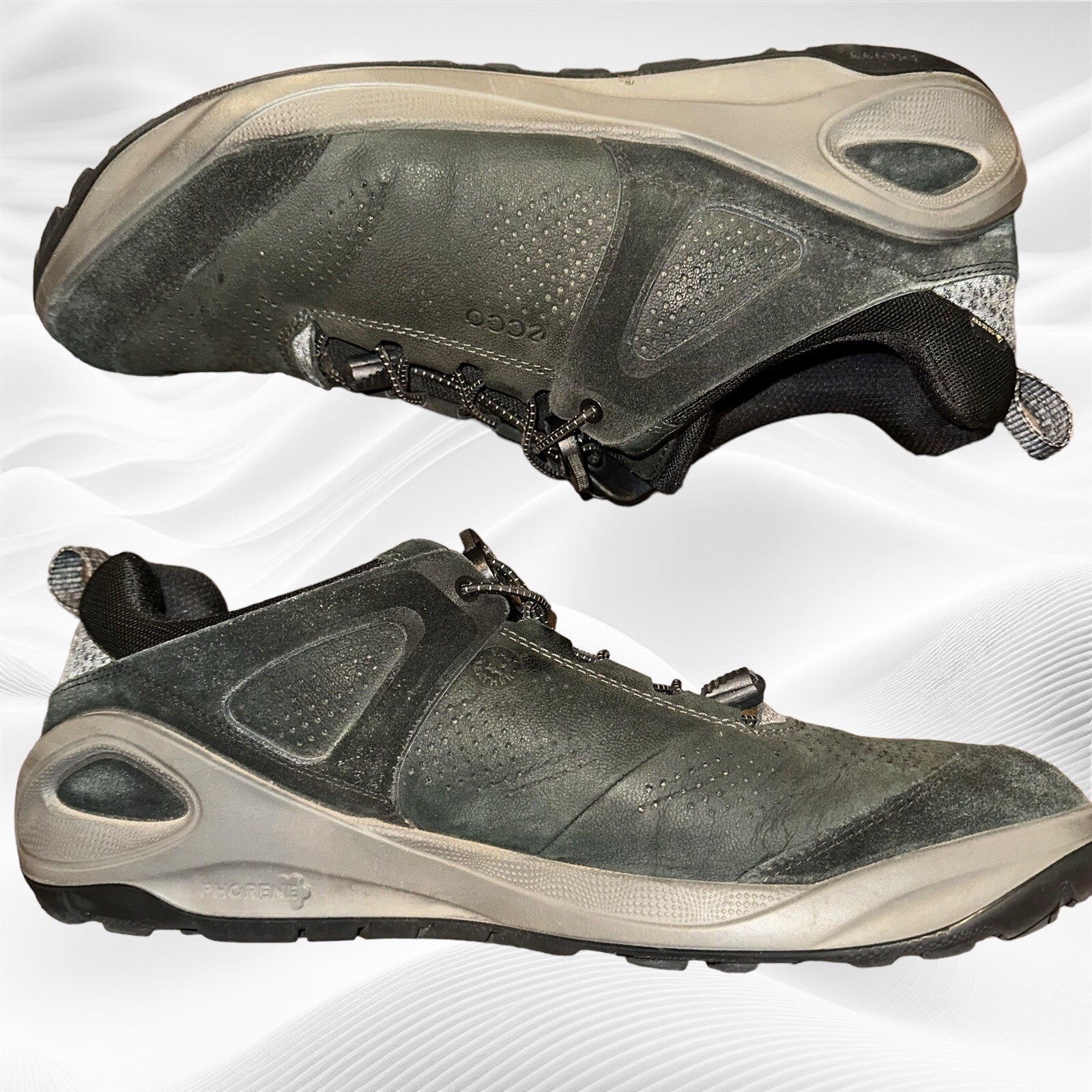 SAOLA Scarpe Ecco Biom 2Go Uomo 12 Nero Nubuck Yak Pelle Slip On Escursionismo Sneakers