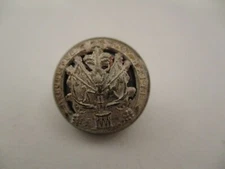 Vintage Military Button Republique D' Haiti Silver Tone Superieur France 16 M