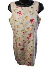 ANN TAYLOR PETITES 100% SILK FLORAL DRESS 6 Petite 