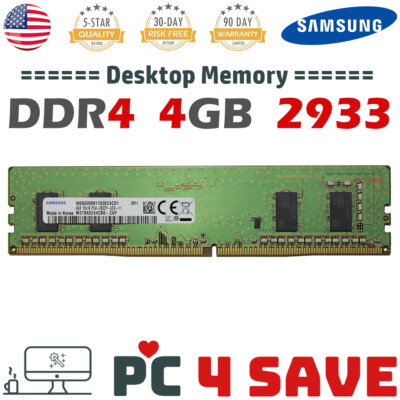 Samsung 4GB DDR4 2933 MHz PC4-2933Y 1RX16 Desktop Memory Samsung 4GB DDR4 2933 MHz PC4-2933Y 1RX16 Desktop Memory