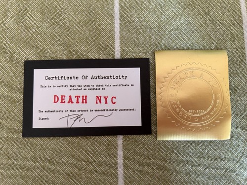 DEATH NYC 45x32cm Ltd Ed Signed Graffiti Pop Art Print, COA Astro Boy Bow - Picture 2 of 2