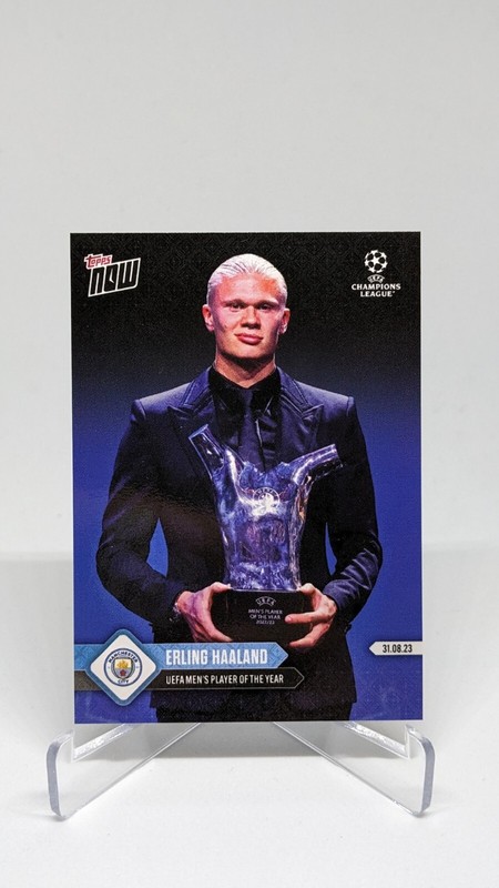 2023 Topps Now Erling Haaland UEFA Player of the Year Manchester City