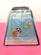 KidsLine Sports Themed Balls Square Shaped nursery Lamp Shade Blue White NWT!