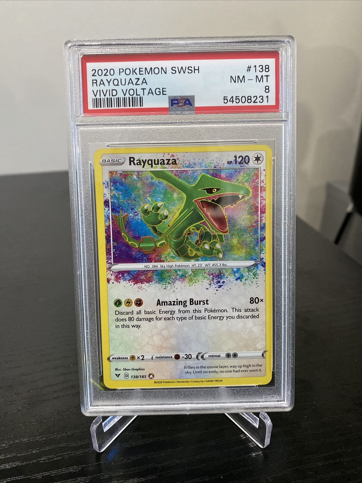  Pokemon - Rayquaza - 138/185 - Amazing Rare : Toys & Games