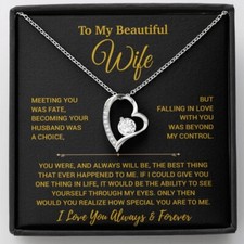 To My Wife Necklace, Vanlentines Gifts For Women, Anniversary Gift For Wife
