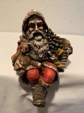 Santa Christmas Stocking Hanger Holder Hook Old World Santa RESIN Heavy