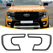 Mattschwarz Sportliche Scheinwerferblenden für Ford Ranger 2023-2025 T9 Wildtrak