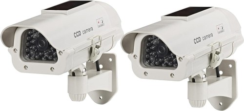 Solar Indoor/Outdoor Dummy Security Camera with LED (2-Pack) - Afbeelding 2 van 2
