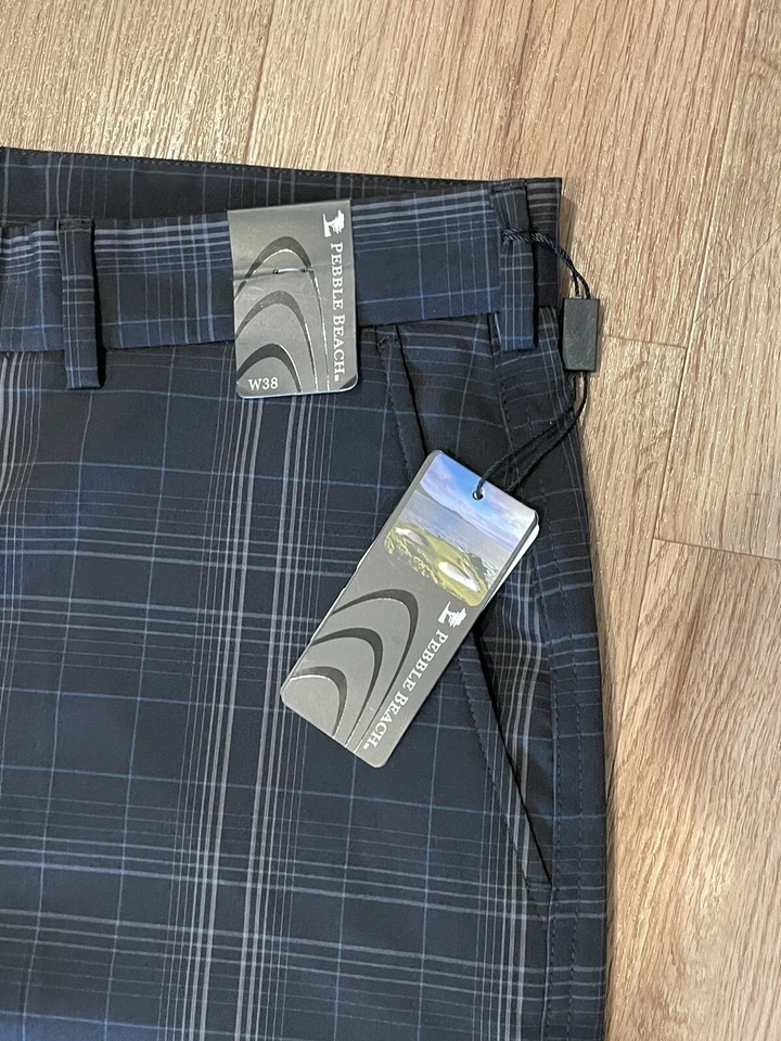 Pebble Beach Golf Shorts BNWT Striped 38 Waist - Image 3 of 4