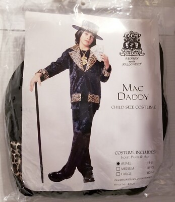 HALLOWEEN COSTUME Kids Mac Daddy Child Small 4-6 NEW! Includes JACKET HAT  PANTS