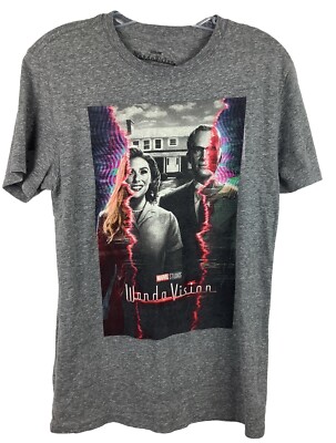 Marvel Studios Wanda Vision Graphics T Shirt  Women s Size S/ch Gray