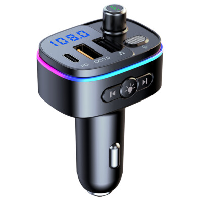 Type-C USB PD Quick Car Charger Bluetooth FM Transmitter for iPhone X Samsung S9