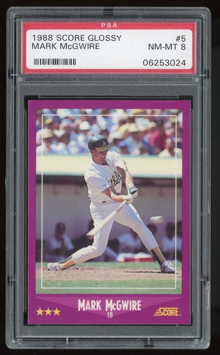 PSA 8 Mark McGwire 1988 Score Glossy #5 Oakland A's (5000 made 1st