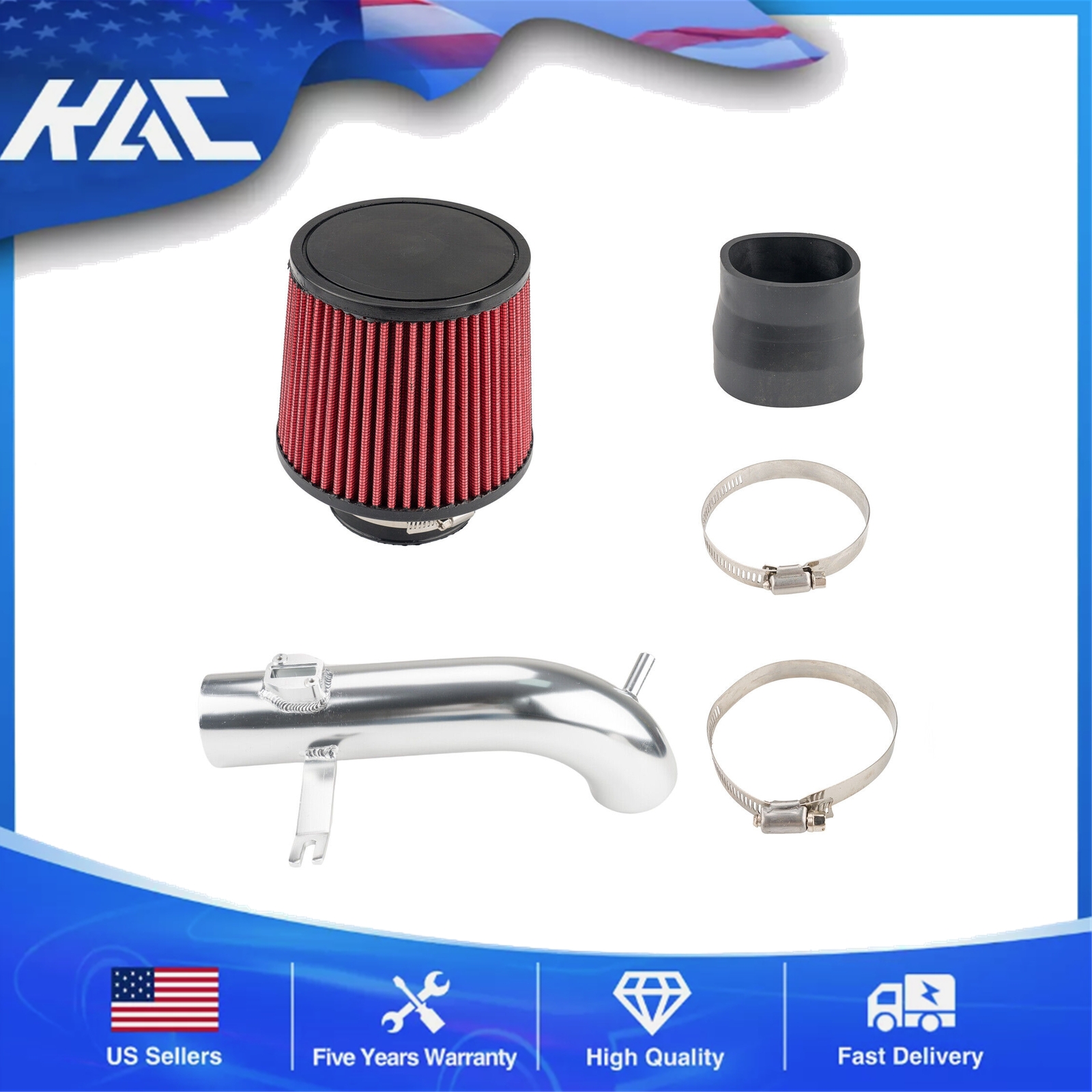 High-Performance Short Ram Cold Air Intake Kit with Red Filter for Nissan Altima 2.5L 2013-2018