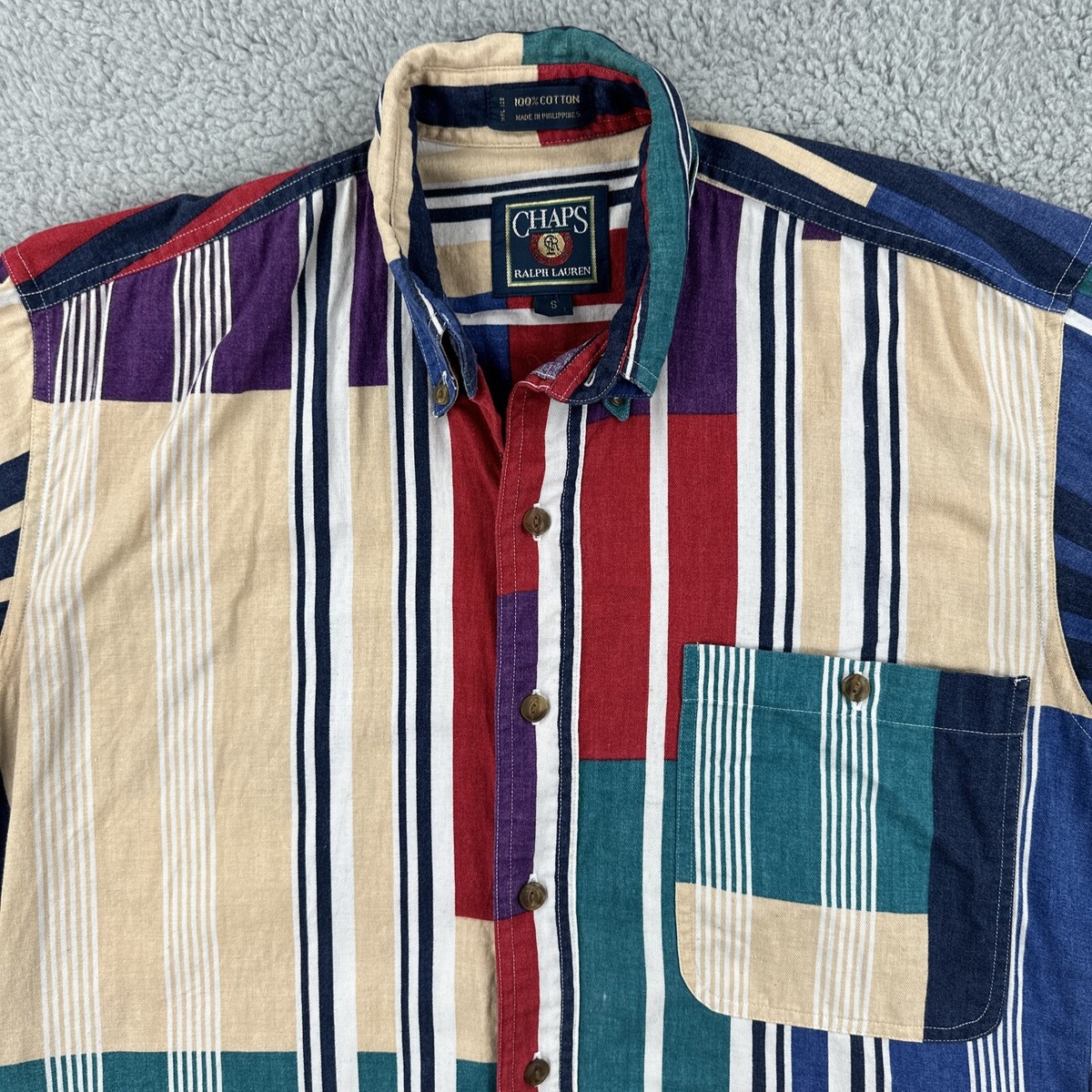 Vintage Chaps Ralph Lauren Men's S 90s Multicolor Short