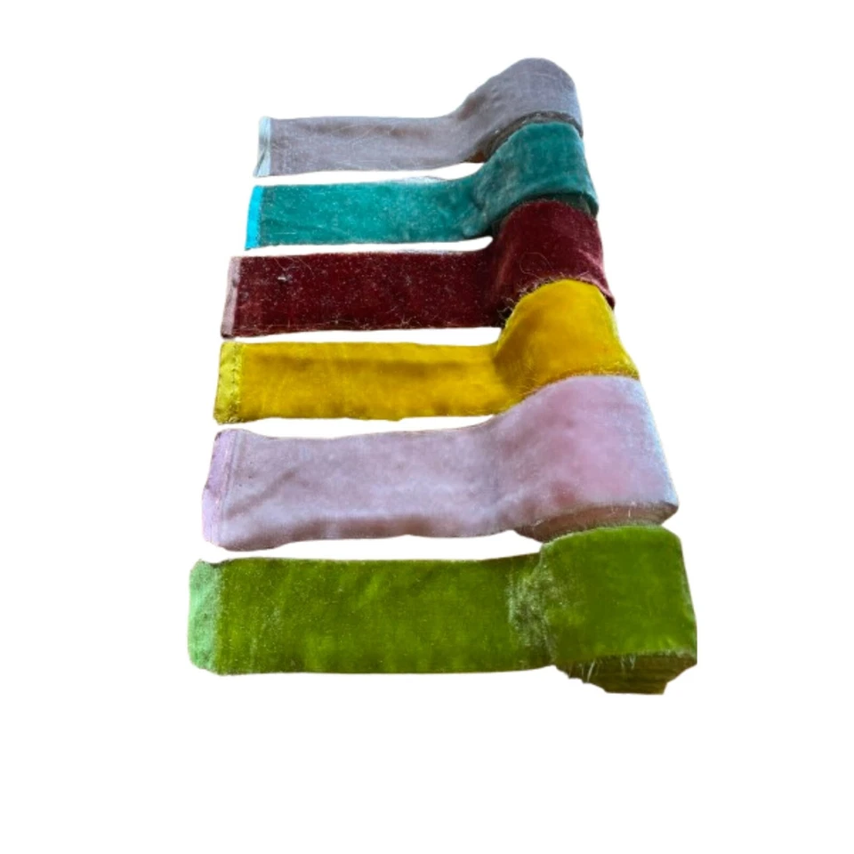 70+ Colors Silk Velvet Ribbons in Different Sizes, length 44 inches/112 cm - Image 2 of 4