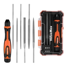 7PCS Interchangeable Needle File Set Triangular File and A Handle Plastic