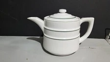 Green Stripe Ceramic Coffee Pot  DRIP-O-LATER Enterprise Aluminum Co. POT ONLY
